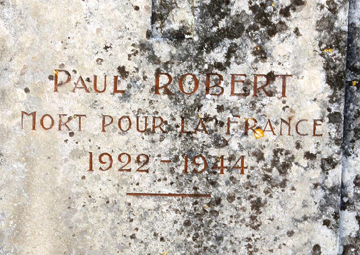 Paul ROBERT, 1922 - 1944, Mort pour la France
