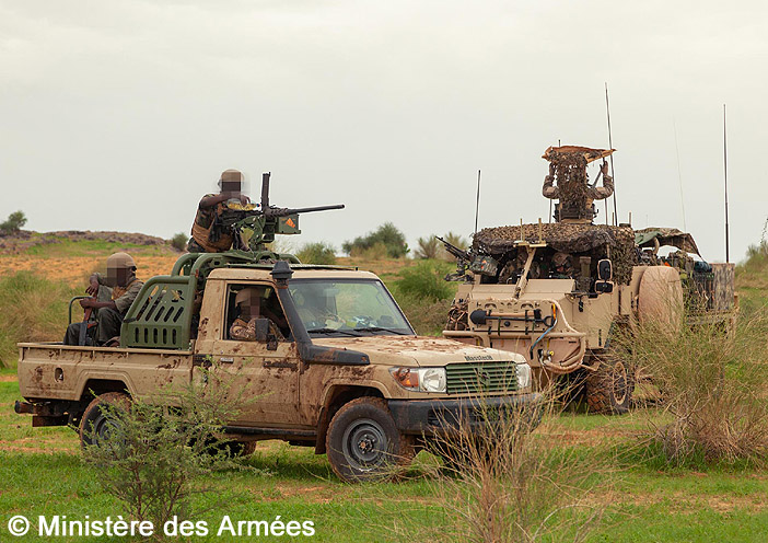 Technamm Masstech RECAMP, mitrailleuse de 12,7 M2HB, Forces Armées Maliennes ; 2021