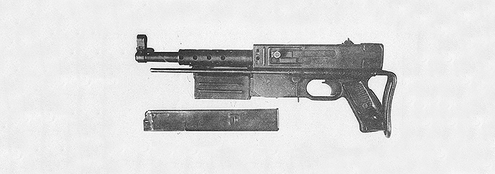 MAT 49 : Manufacture d'Armes de Tulle, modèle 1949 ; PM MAT 49 en configuration transport