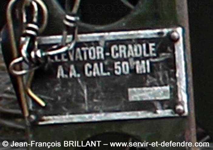 Mitrailleuse de 12,7 M2 HB, affût anti-aérien "Elevator Cradle A.A. M1", 511e Régiment du Train ; 2014