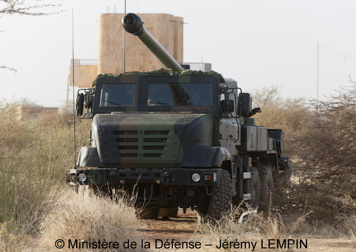 Canon automoteur de 155mm CAESAR, 11e Régiment d'Artillerie de Marine, opération Serval, 2013