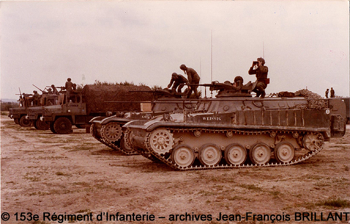 VTT CH M56, tourelleau S470, Poste de Commandement Régimentaire, 153e Régiment d'Infanterie ; 1979