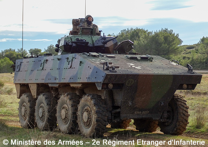 6144-0037 : VBCI (Véhicule Blindé de Combat d'Infanterie), version VCI, rang, 2e Régiment Etranger d'Infanterie ; 2021