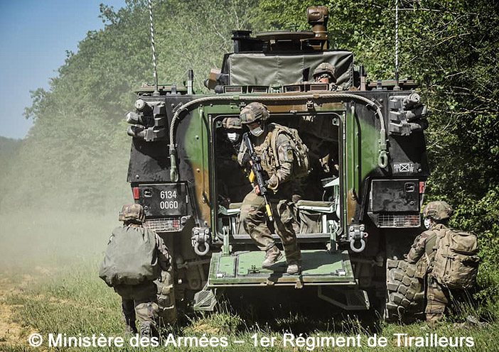 6134-0060 : VBCI (Véhicule Blindé de Combat d'Infanterie), version VCI (Véhicule de Combat d'Infanterie), 1er Régiment de Tirailleurs ; 2020