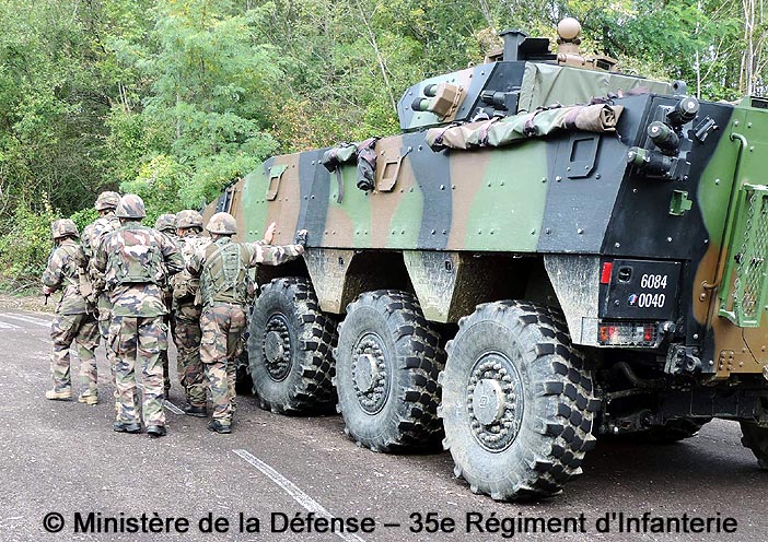 VBCI (Véhicule Blindé de Combat d'Infanterie), version VCI, rang, 6084-0040, 35e Régiment d'Infanterie ; 2017