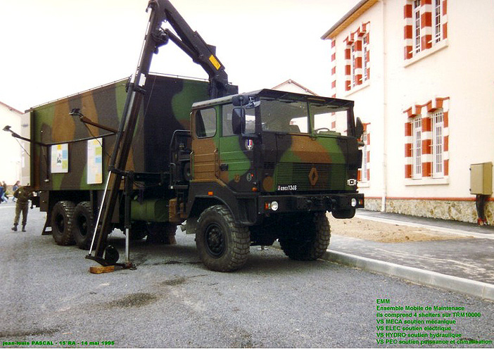 6903-1346 : Renault TRM 10.000 EMM (Equipe Mobile de Maintenance) "mécanique", 15e Régiment d'Artillerie "HADES" ; 1995