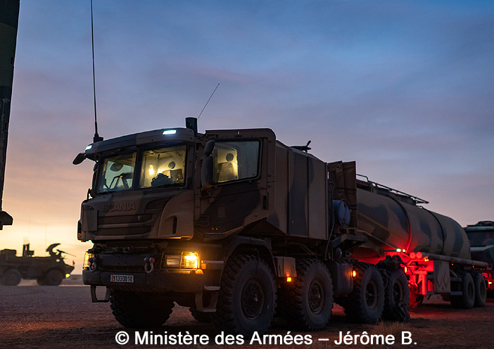9133-0018 : Scania P440 8x6, CARAPACE, Base Pétrolière Inter-Armées, Barkhane ; 2018