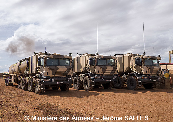 Scania P440 8x6, CARAPACE, 9133-0011, 9133-0019 et 9133-0026, Base Pétrolière Inter-Armées, Barkhane ; 2018