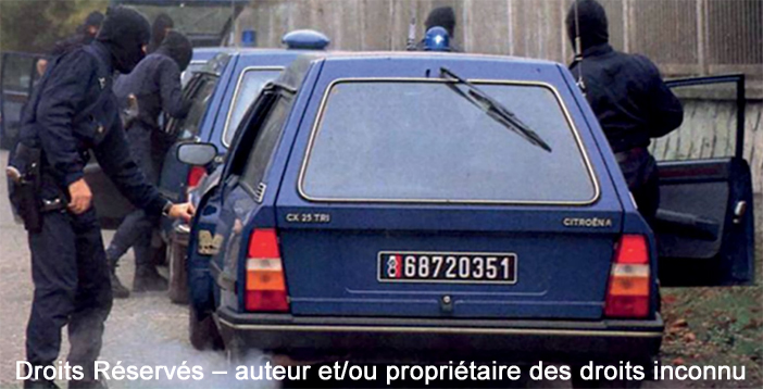 6872-0351 : Citroën CX 25 TRI break, Groupe d'Intervention de la Gendarmerie Nationale ; date inconnue