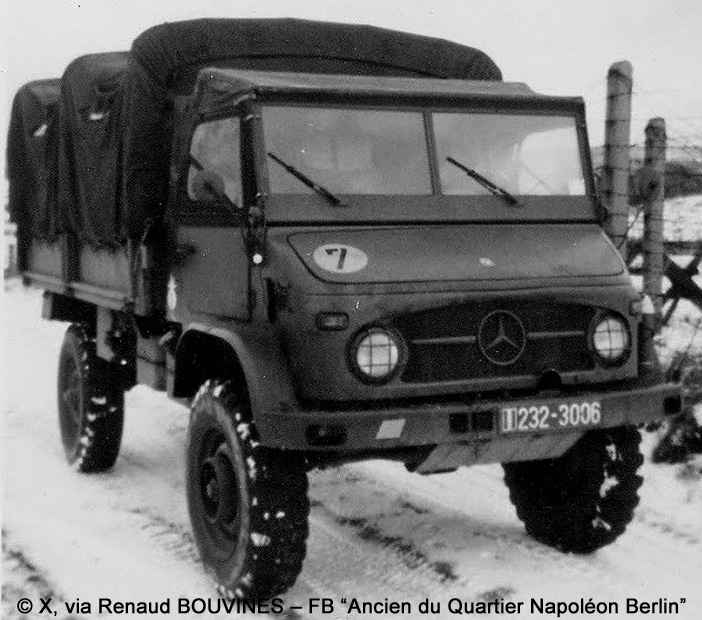 232-3006 : Mercedes Unimog 404, Forces Françaises de Berlin ; 1967