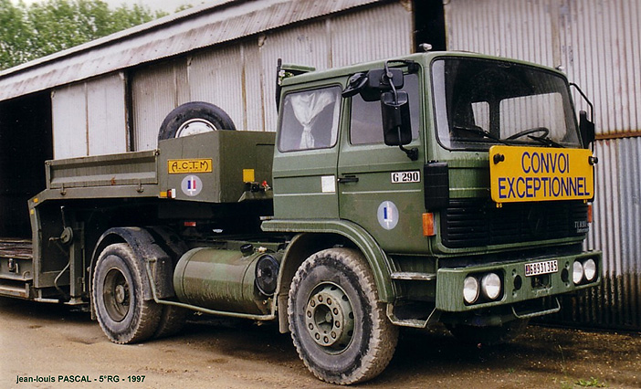 Renault G290.19, 4x2, TSR, porte-engins du Génie, 6893-1385, 5e Régiment du Génie ; 1997