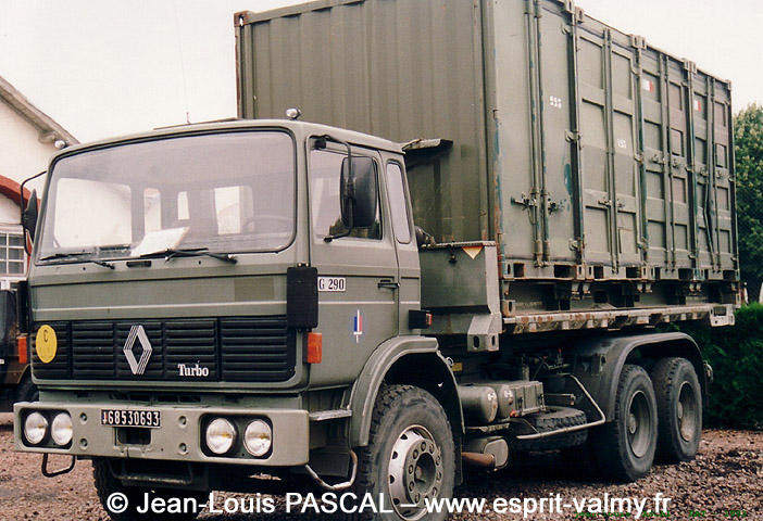 6853-0693 : Renault G290 VTL (Véhicule de Transport Logistique), prototype, cabine courte, Ecole d'Application du Train ; 2000