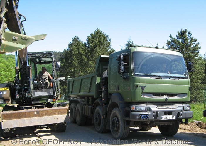 Renault Kerax 420.32 8x4 benne, 6063-0497, 5e Régiment du Génie ; 2008