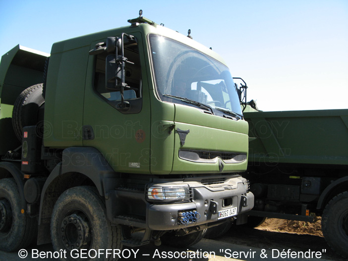 Renault Kerax 420.32 8x4 benne, 6063-0497, 5e Régiment du Génie ; 2008