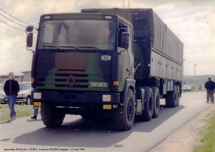 6913-0774 : Renault R380.26 6x4, TSR du système d'arme Hadès, 15e Régiment d'Artillerie ; 1996