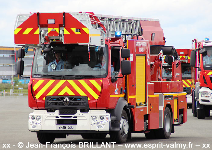 EPAN (Echelle Pivotante Automatique à Nacelle), Renault/Riffaud, EPAN 505, Brigade de Sapeurs-Pompiers de Paris ; 2021
