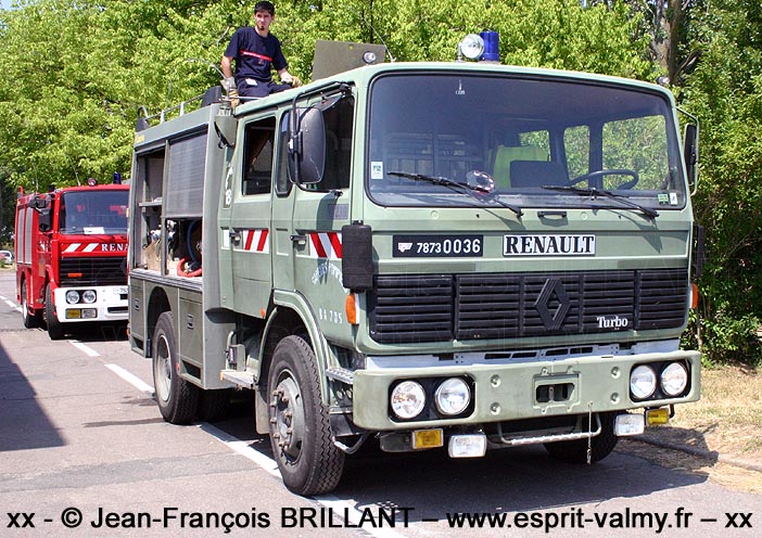 7873-0036 : Renault G230, Fourgon Pompe - Tonne, Escadron de Sécurité Incendie et de Sauvetage 1H.705 ; 2005