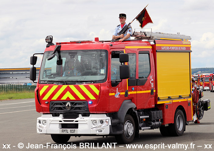 FPTL (Fourgon Pompe-Tonne Léger), Renault/Gimaex, FPTL 037, Brigade de Sapeurs-Pompiers de Paris ; 2021