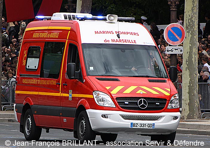 Mercedes Sprinter, Véhicule de Secours et d'Assistance aux Victimes, BZ-331-QD, Bataillon de Marins-Pompiers de Marseille ; 2012