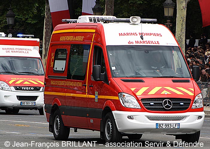 Mercedes Sprinter, Véhicule de Secours et d'Assistance aux Victimes, BZ-993-LF, Bataillon de Marins-Pompiers de Marseille ; 2012
