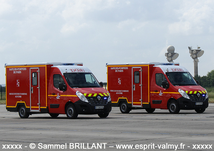 Renault Master, Véhicule de Secours et d'Assistance aux Victimes, VSAV 416 et VSAV 417, Brigade de Sapeurs-Pompiers de Paris ; 2018