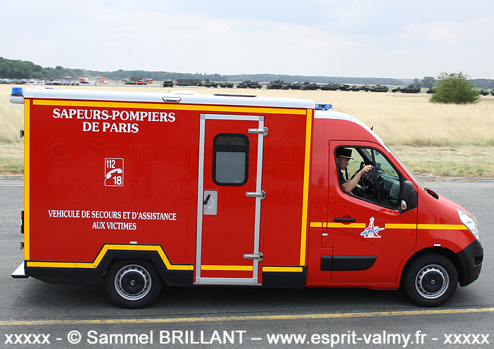 Renault Master, Véhicule de Secours et d'Assistance aux Victimes, VSAV 416, Brigade de Sapeurs-Pompiers de Paris ; 2018