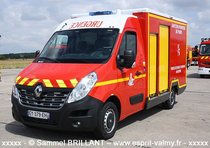 Renault Master, Véhicule de Secours et d'Assistance aux Victimes, VSAV 417, Brigade de Sapeurs-Pompiers de Paris ; 2018