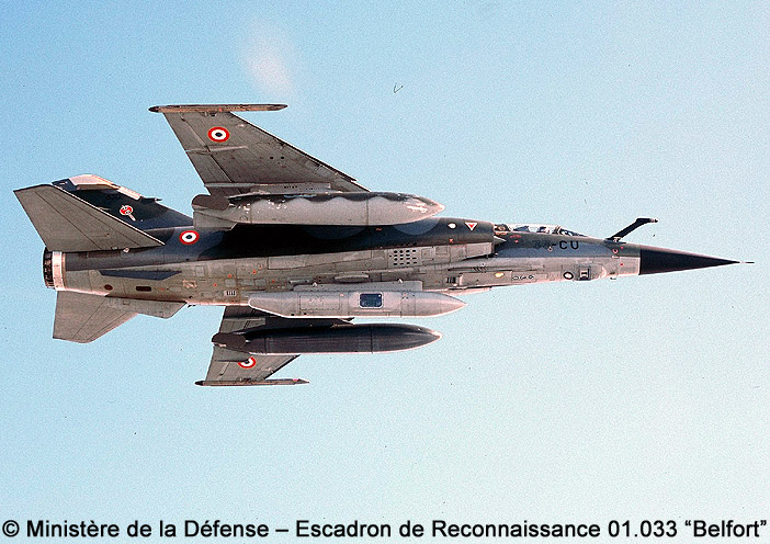 F1CR : Mirage F1CR n°630, 33-CU ; Escadron de Reconnaissance 01.033 "Belfort"