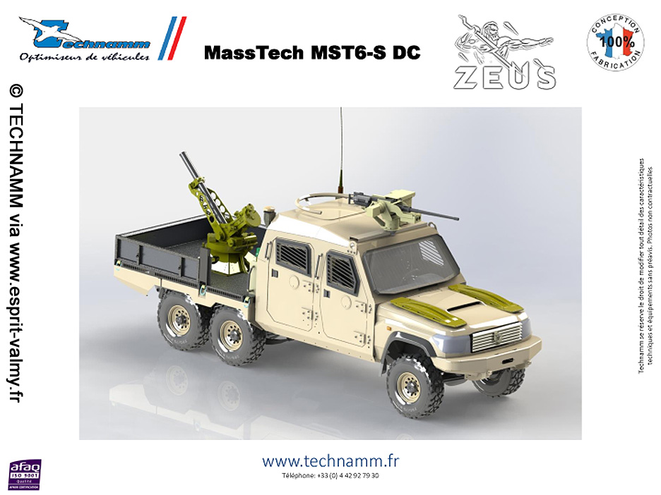 Technamm/Thales South Africa Masstech T6 "Zeus" : mortier de 81mm