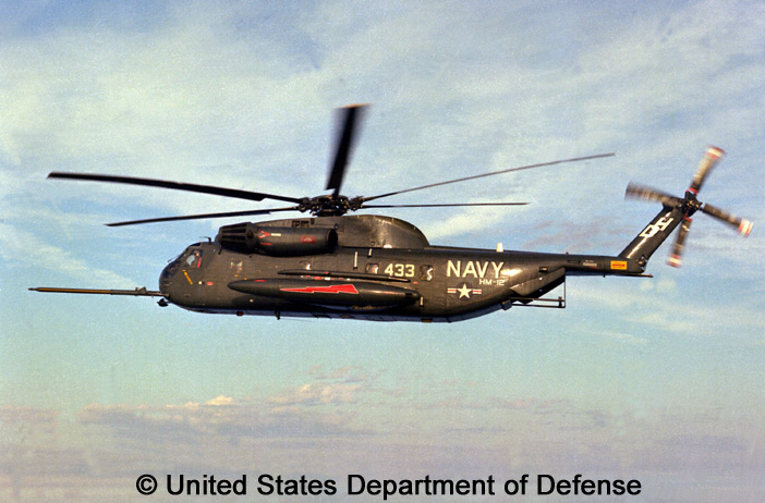 Reconnaissance (?), non standard aircraft, basic mission : RH-53D "Sea Stallion"